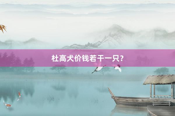 杜高犬价钱若干一只？